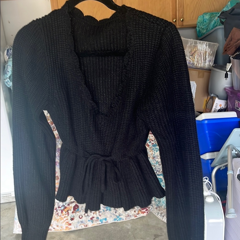 Elegant Black Knit Sweater